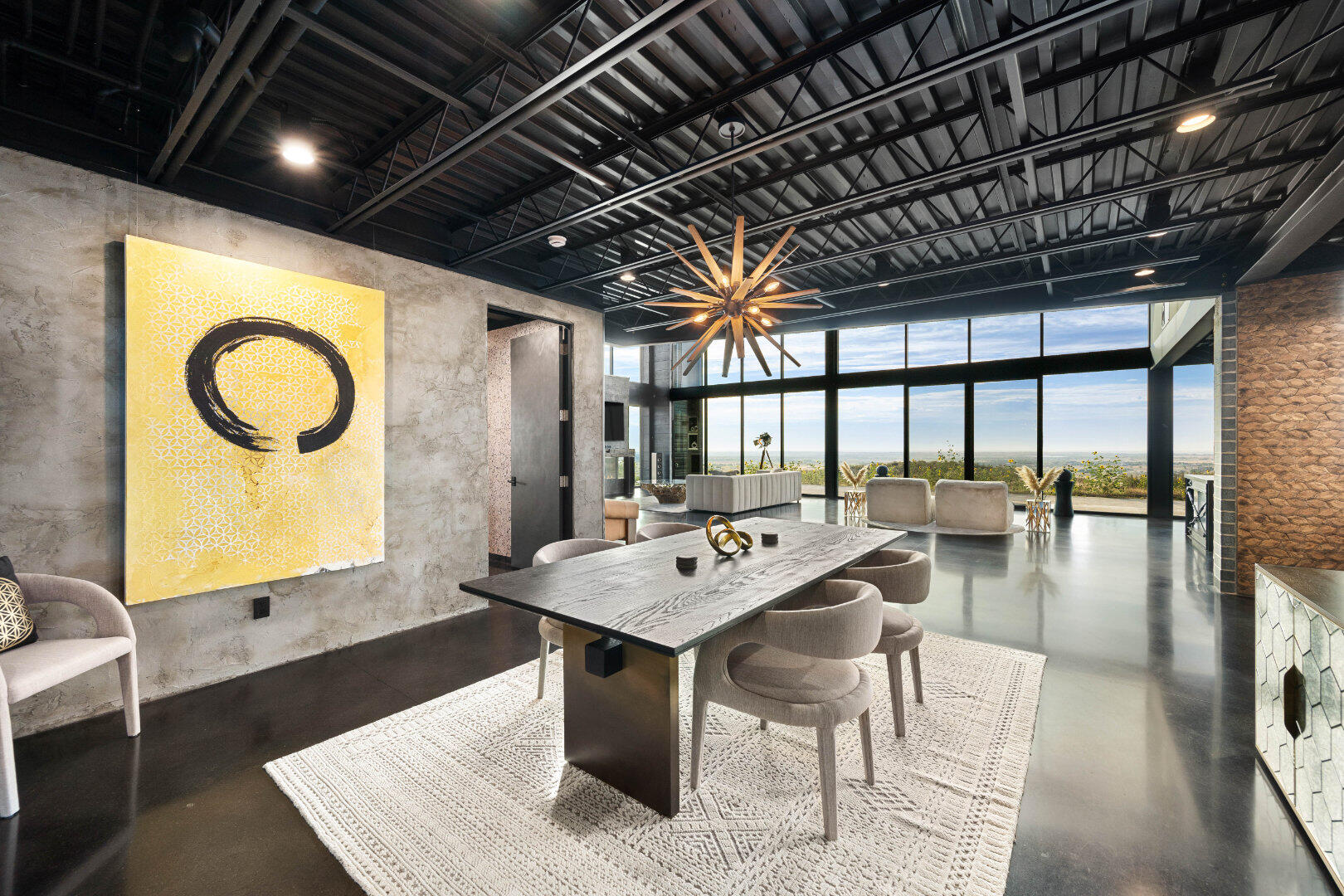 Dining toward guest suite