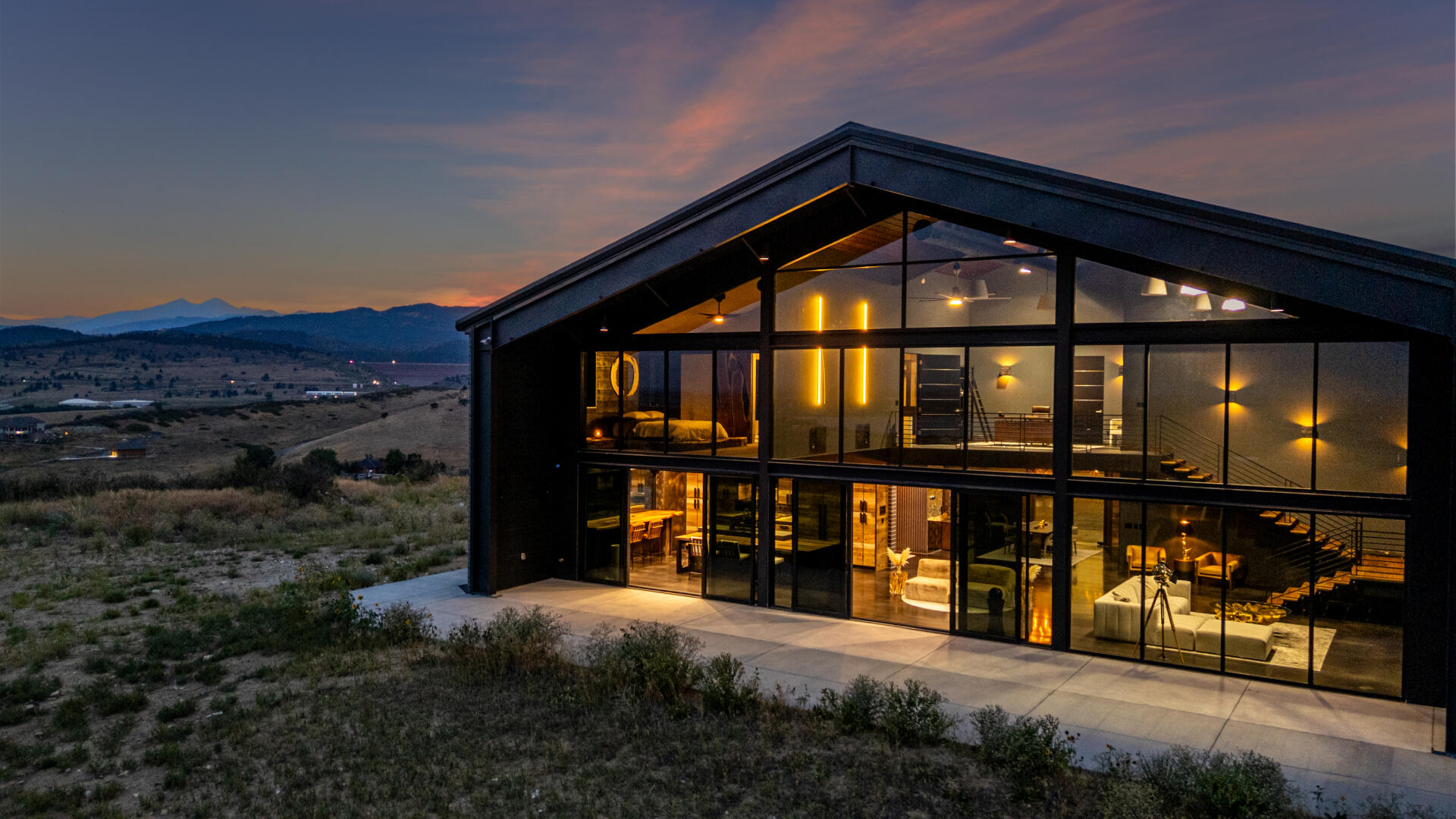 Kiva House front view at twilight