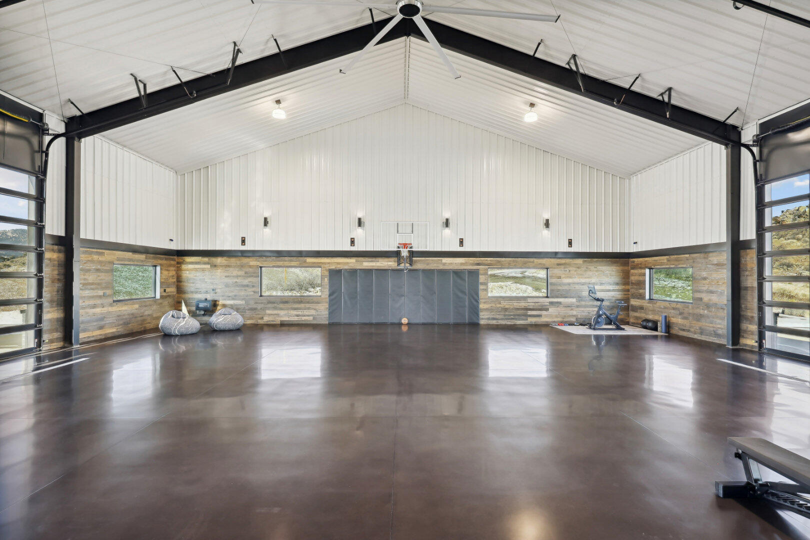 Garage basketball hoop